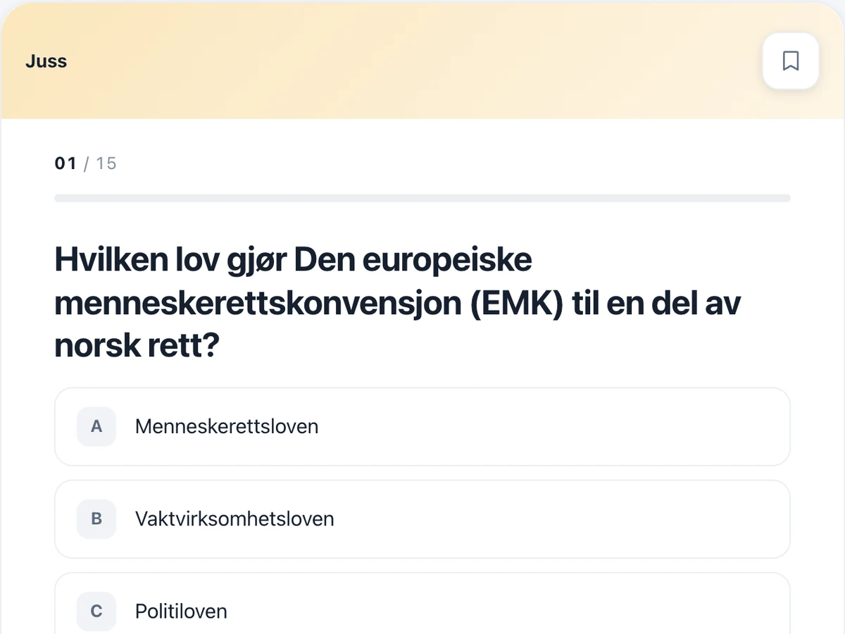 Øvelse per emne